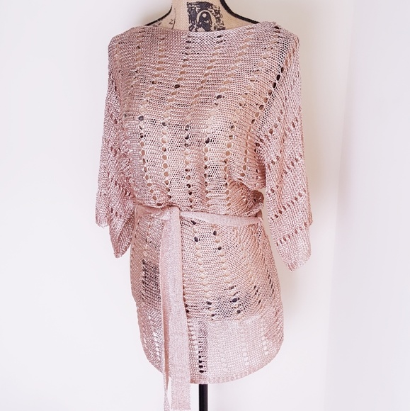 Rose Gold Metallic Swimsuit Cover up - Picture 7 of 10